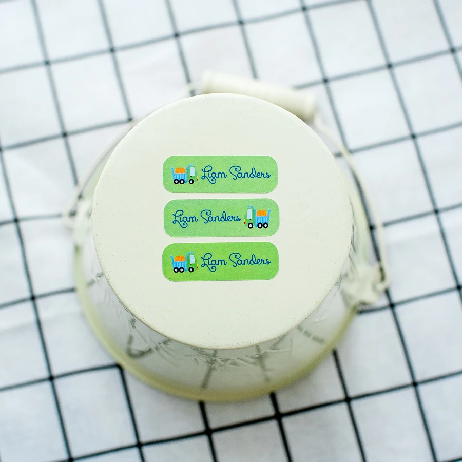 4bgj- postage-15x45mm Маленький грузовик красочные этикетки стикеры школьные принадлежности детский сад лагерь ребенок девочка имя на заказ наклейки сумка