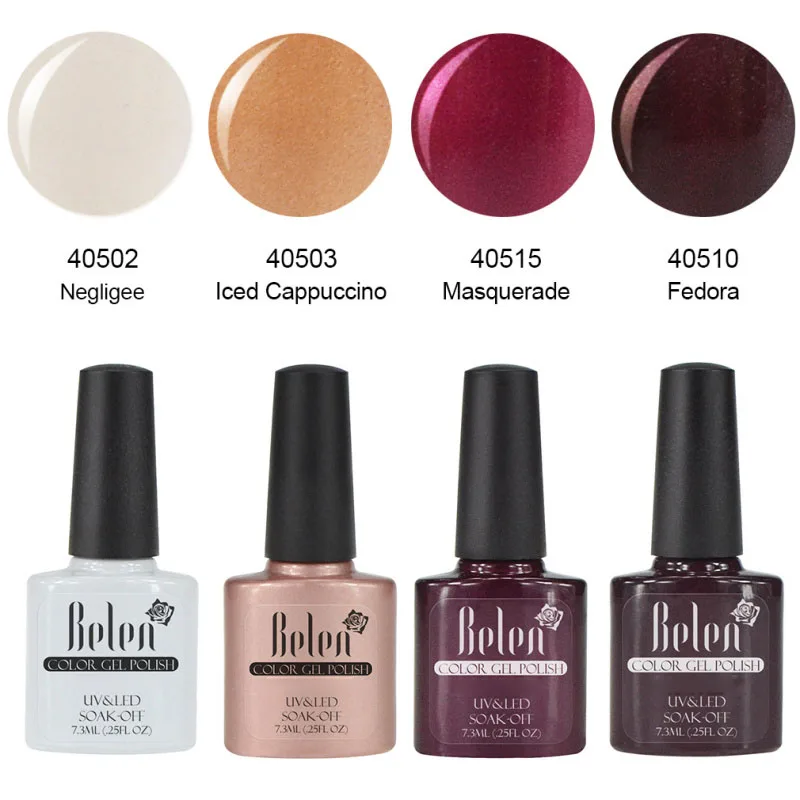 BL-S-C031 Belen 4 шт./набор УФ-гель для ногтей Vernis Полупостоянный 7,3 мл Лак Дизайн Маникюр Искусство Гибридный замочить от лака Набор лаков - Цвет: BL-S-C031