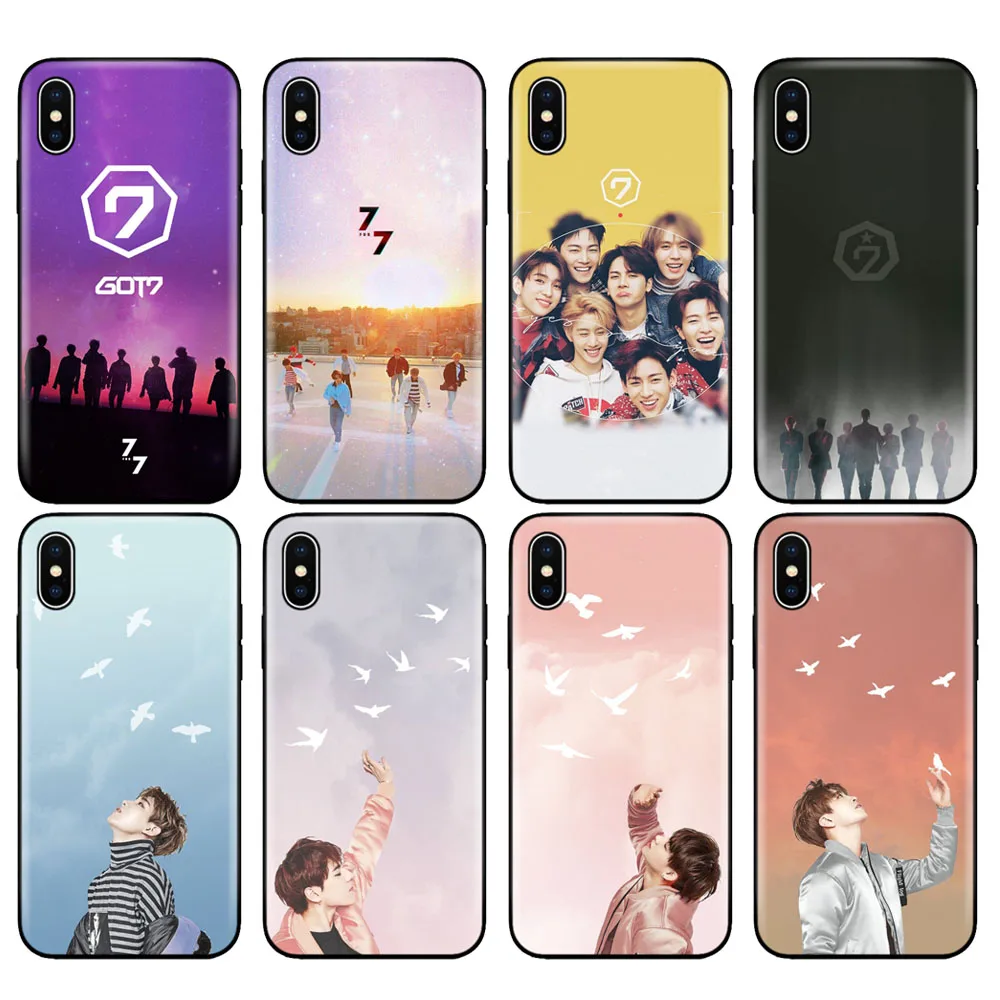 Черный чехол из ТПУ для iphone 5 5s se 6 6s 7 8 plus x 10 силиконовый XR XS 11 pro MAX GOT7 Jackson JinYoung got