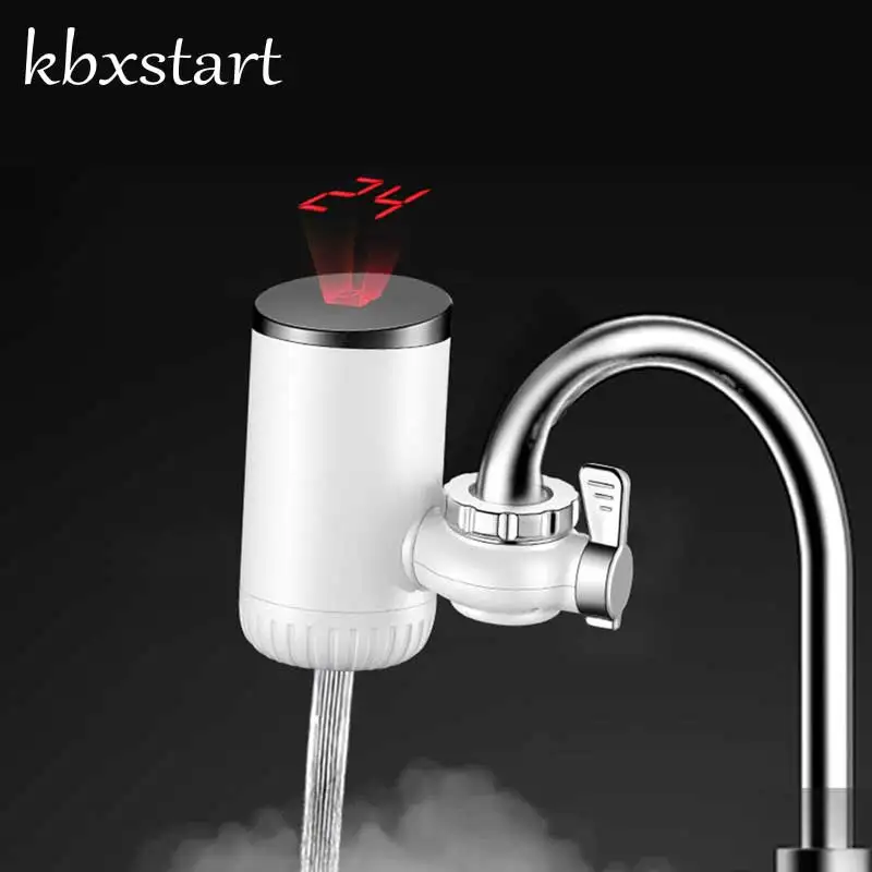 Kbxstart 3000 Вт кухонный кран передний водонагреватель 3 секунды быстрый нагрев кран со светодиодным дисплеем подходит для большинства Torneira 220 В ЕС Великобритании
