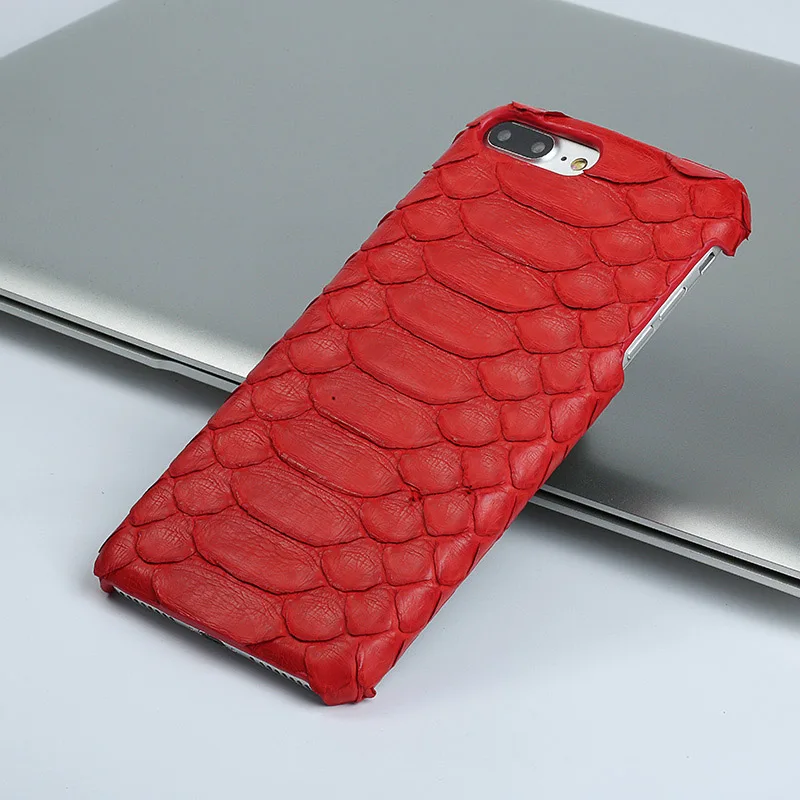 red Чехол из натуральной кожи питона для iphone 11 11Pro X XS XSmax XR 6 8 с рисунком, роскошный защитный чехол - Цвет: red