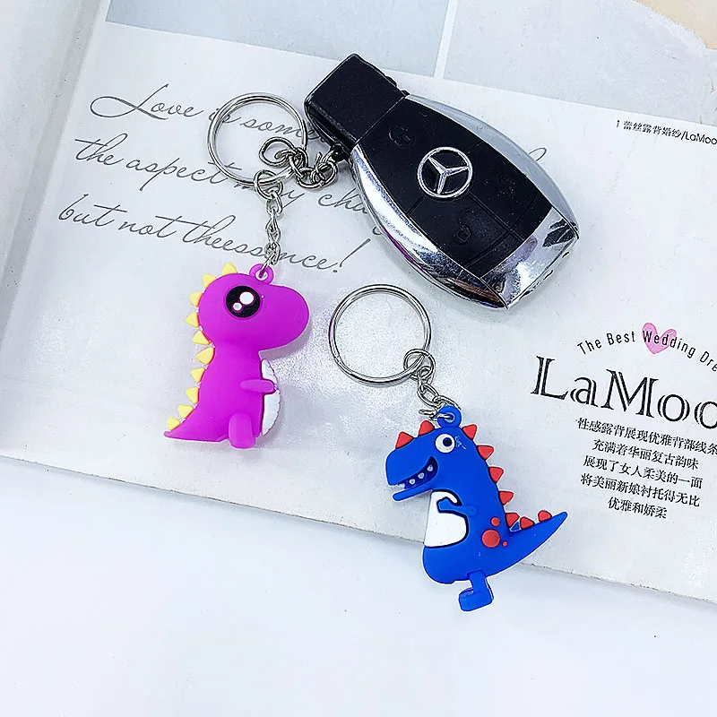 Милый мультяшный брелок подарок детский рюкзак маленький кулон динозавр ПВХ