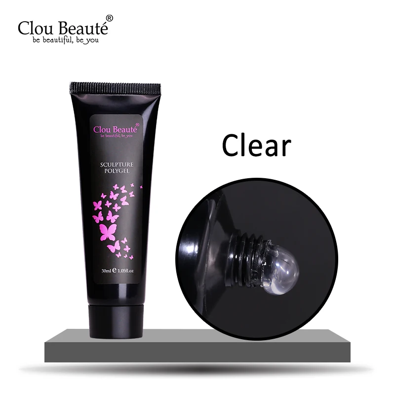 Clou Beaute 30 мл Гель-лак для наращивания ногтей розовый, белый, прозрачный УФ-Гель-лак быстрое строительство гелевый гель французский дизайн ногтей