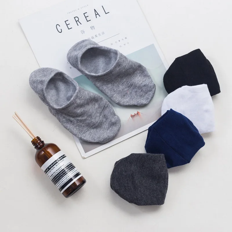 3 пары/партия модные Для мужчин хлопок без шоу носки лето-осень Нескользящие