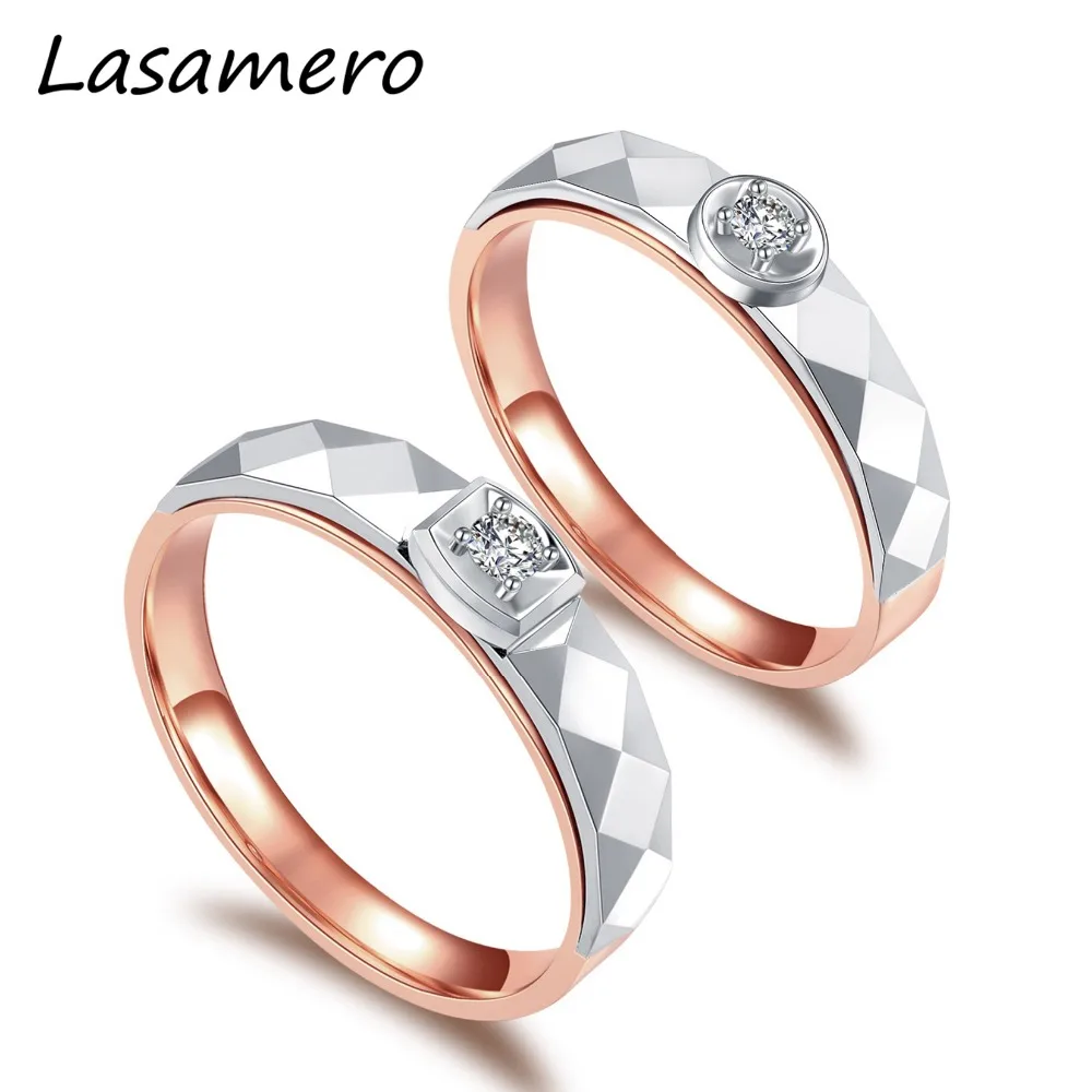 Кольцо для мужчин и женщин LASAMERO 0 057ct кольцо с натуральным бриллиантом кольца пар
