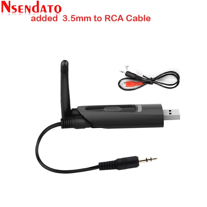 Added RCA Cable Большой диапазон Bluetooth V5.0 передатчик адаптер aptX низкая задержка для ТВ без драйвера USB 3,5 мм беспроводной аудио адаптер для PS4 ПК - Цвет: Added RCA Cable
