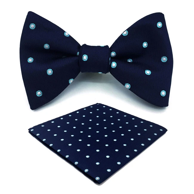 Bow Tie Set E24 темно-синие шелковые галстуки классические галстуки для мужчин галстук-бабочка карман квадратный набор Экстра длинный 6 см - Цвет: Bow Tie Set