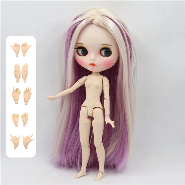 oily hair Фабрика blyth кукла 1/6 bjd белая кожа тела, новое матовое лицо резные губы с бровью индивидуальные лица, 30 см BL6025/2137/6122 - Цвет: oily hair