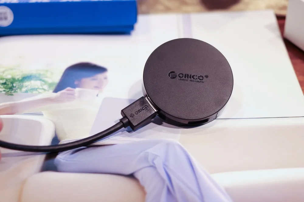 ORICO 4 порта USB 3,0 концентратор Мини портативный OTG Мульти Микро-концентратор USB разветвитель со светодиодный лампой для Macbook ноутбуков ПК планшетов