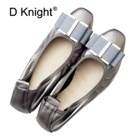 genuine leather flat shoes women casual square toe soft ballet shoes ladies bow designer rubber sole casual flats shoes big size