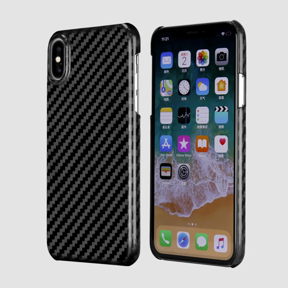 0,7 мм ультра тонкий чехол из настоящего углеродного волокна для iPhone X, роскошный защитный чехол из углеродного волокна для iPhone XS XR XS Max