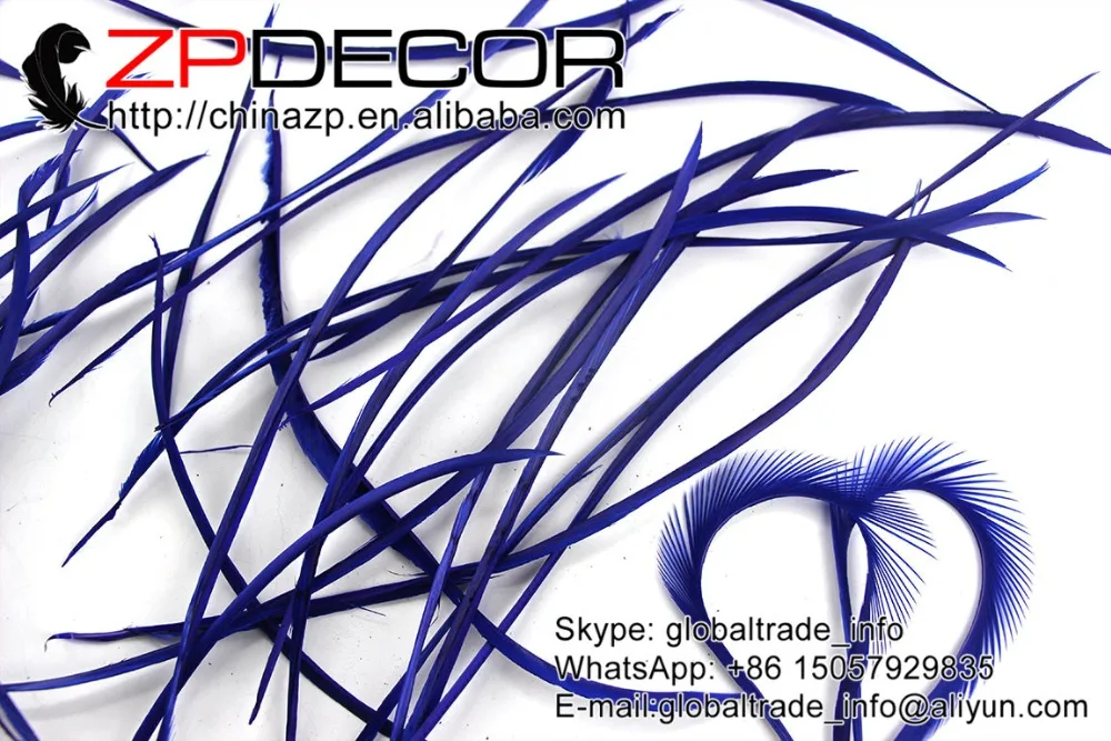 ZPDECOR 100 шт./лот 20-25 см (8-10 дюймов) Премиум Королевский синий окрашенные гусиные