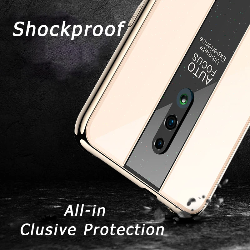 Зеркальный чехол для Oppo Reno 6 4 'R17 Pro RX17 R9S Plus F9 A7X R15 Dream Plating PC в 1 задняя крышка