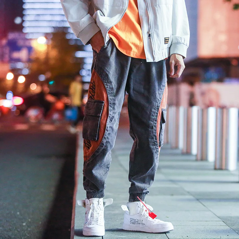 Комбинезон Мужской Хлопковый Брендовые брюки модные повседневные свободные