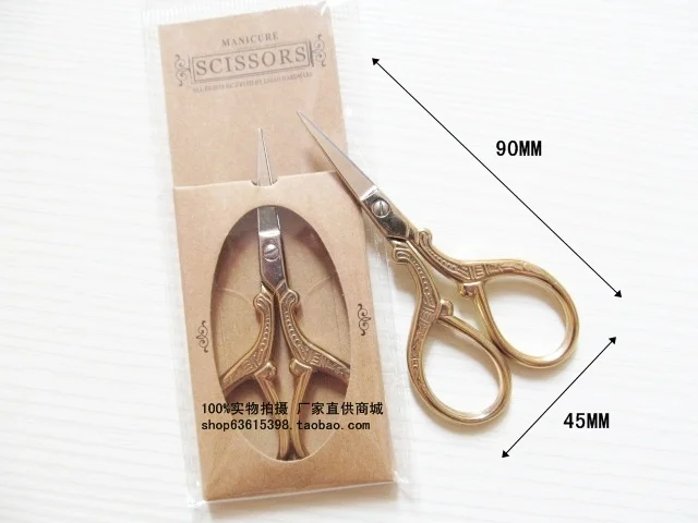 1 х золотые мини-ножницы винтажный стиль античный дизайн | Дом и сад