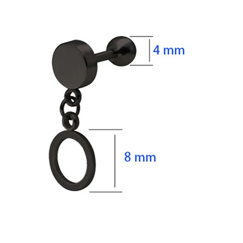 Fashion Romantic Titanium Steel Stainless Gold Black Round Pendant Earrings Women's Fine 2018 Gift | Украшения и аксессуары