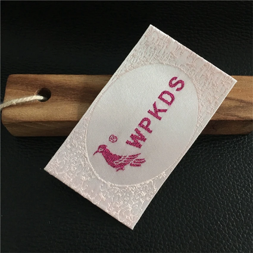 ZeQi custom garment tags wood shuttle machine woven labels main label washable 1000pcs/lot | Дом и сад
