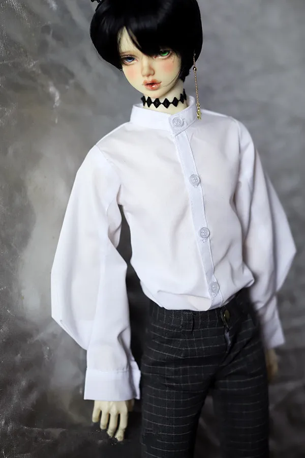 Платье для куклы BJD 1/3 1/4 MSD DD рубашка белый воротник рукав-фонарик Дворцовая