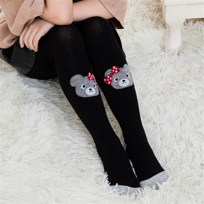 Новинка 2019 Осенние колготки для девочек хлопковые трикотажные детские милый