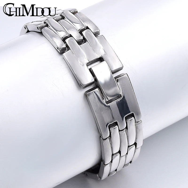 Мужской браслет CHIMDOU из нержавеющей стали с цепочкой подарок на вечеринку