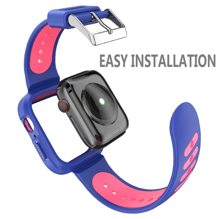 Ремешок Ithuriel резиновый для Apple Watch мягкий спортивный браслет iWatch series 4 3 2 38 мм 40 42 44 |