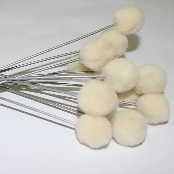 20 шт DIY кожаный инструмент Аксессуары шерсть Daubers помощь окрашивание Wools шариковая щетка металлическая ручка
