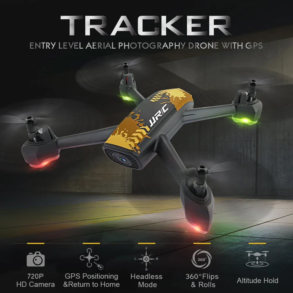 JJRC H55 TRACKER WIFI FPV With 720P HD Camera GPS Positioning RC Drone Quadcopter Camouflage RTF | Helicopters