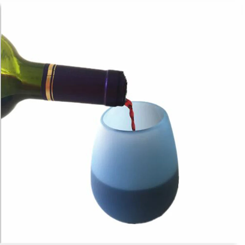 Портативная силиконовая чашка для вина Небьющийся ударопрочный бокал 9 унций