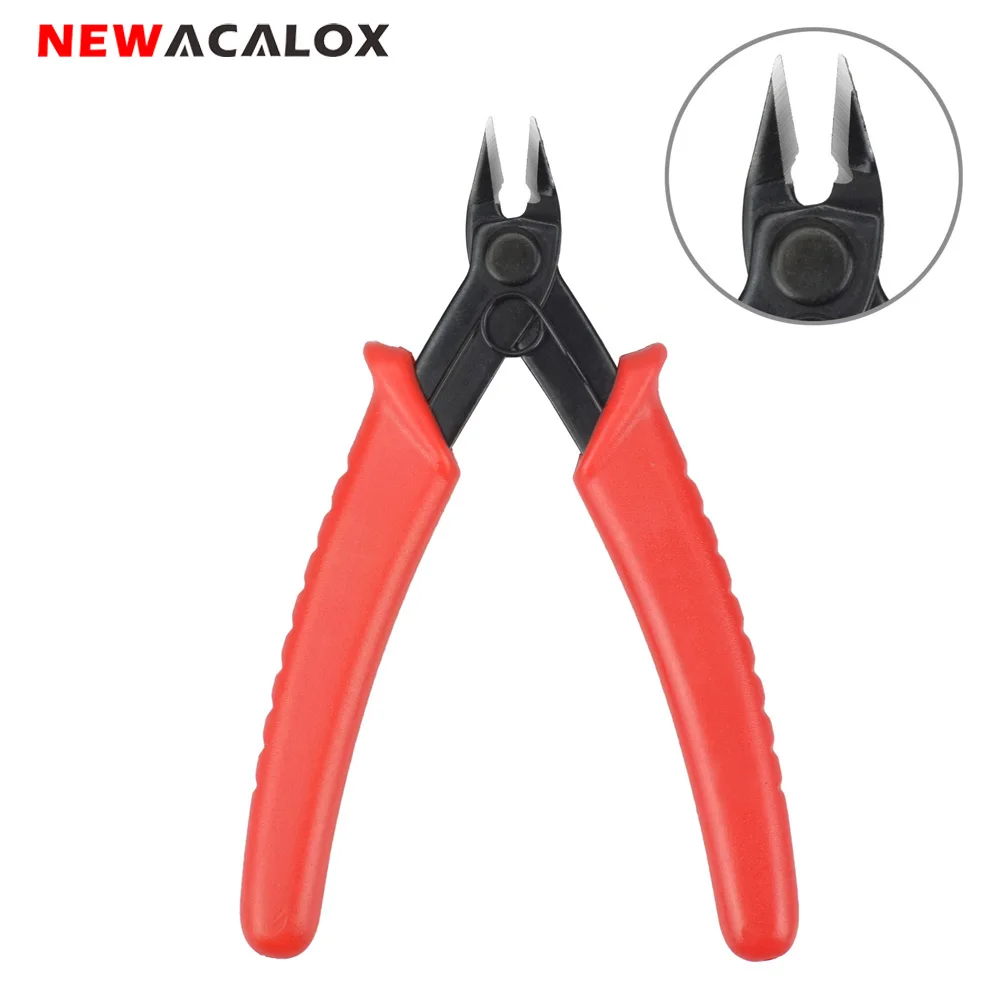 NEWACALOX DIY ручной инструмент Электрический Кабель Кусачки для зачистки проводов плоскогубцы режущие боковые ножницы диагональные кусачки " 125 мм