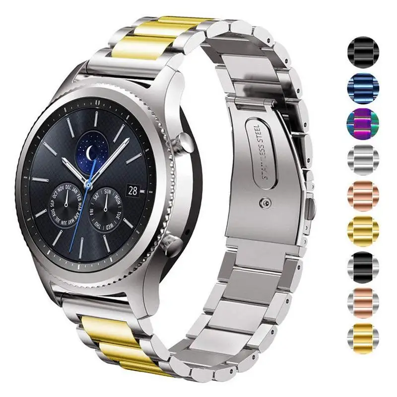 22 мм ремешок из нержавеющей для Xiaomi Huami Amazfit Stratos темп 2/2 S смарт часы samsung Шестерни S3