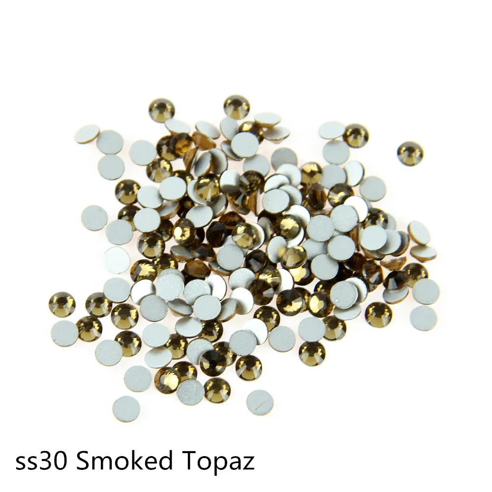 light colorado topaz color glass flat back stones SS30 6.4MM LIGHT COLORADO TOPAZ COLOR 288PCS/BAG freeshipping | Дом и сад