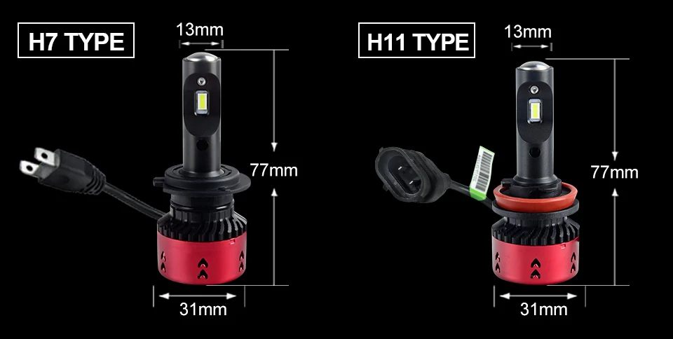 Avacom светодиодный H4 H7 H8 H9 H11 16000LM 50 Вт 6500 к Автомобильный светодиодный фары белый Противотуманные огни 9005 HB3 9006 HB4 противотуманные лампочки