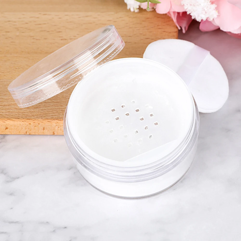 Портативный Пластиковый пустой рассыпчатый горшок для пудры 50 г с ситечком