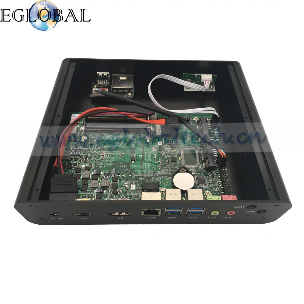 Безвентиляторный мини ПК Eglobal 7Gen Core i7 7500U Max 3 5 ГГц Intel HD Graphics 620 микро компьютер HTPC