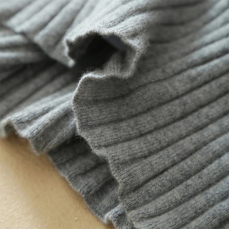 Осенне зимние вязаные элегантные облегающие юбки карандаш с высокой талией