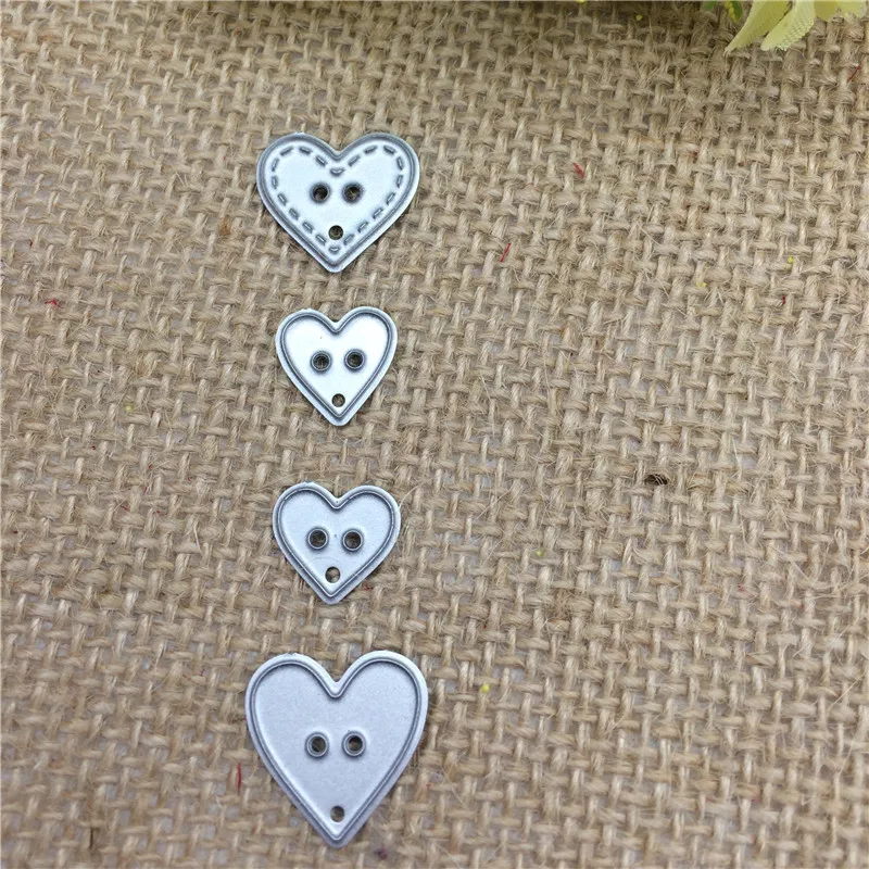 4 шт. металлические режущие штампы с сердечками Трафаретный Скрапбукинг