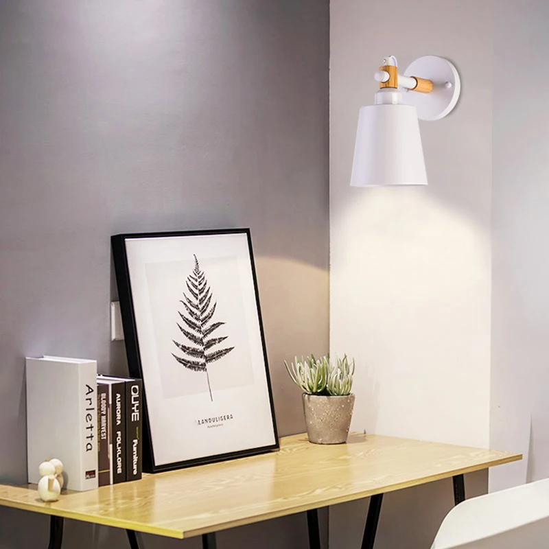 Настенные светильники из Нордического дерева креативные современные