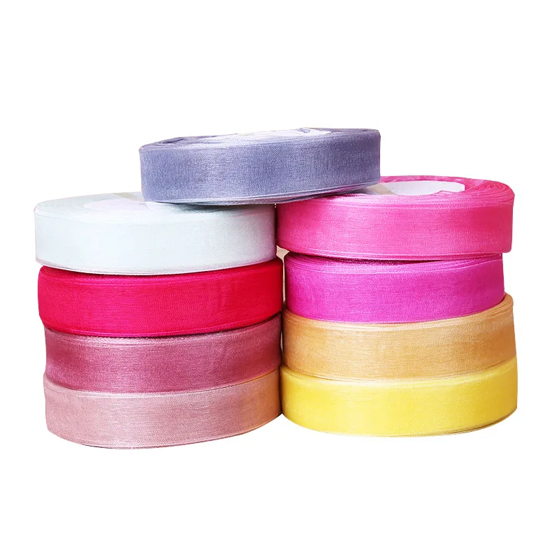 45Meters/Roll 20mm Chiffon Organza Ribbons for Wedding Birthday Party Decoration Christmas Halloween Gift Wrapping DIY Crafts | Дом и сад