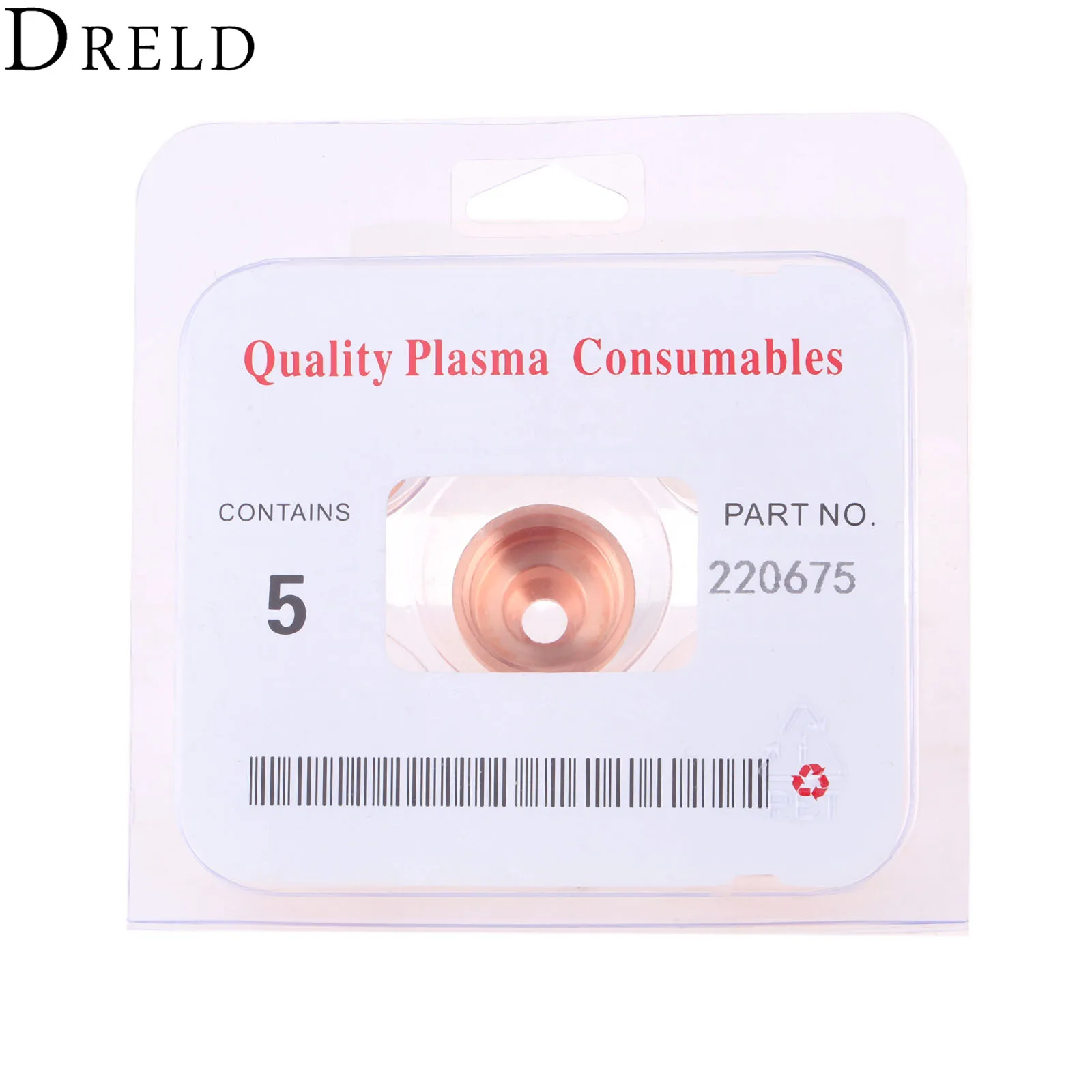 

DRELD 5Pcs 45A Plasma Gouging Shield Cup 220675 For Plasma Cutting Torch Consumables Welding Soldering Supplies Replacement