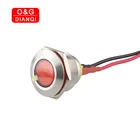 IP67 водонепроницаемый один цвет мигающий светодиодный Предупреждение мм пилот, сигнальный огонь 3В 6В 12В 24В 36В DC с проводом
