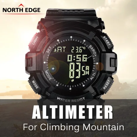 NORTHEDGE винтажные часы для мужчин часов открытый Рыбалка погода альтиметр барометр