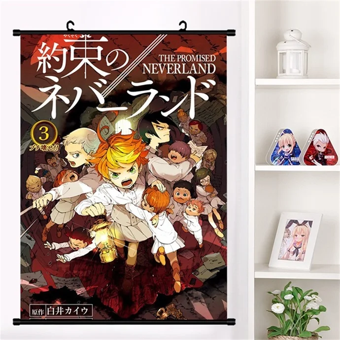 R Карнавальный костюм в стиле аниме; обещали Neverland Yakusoku no нетляндии "," Норман Эмма Ray наклейки на стену панно настенные плакат домашний декор собрать - Цвет: R