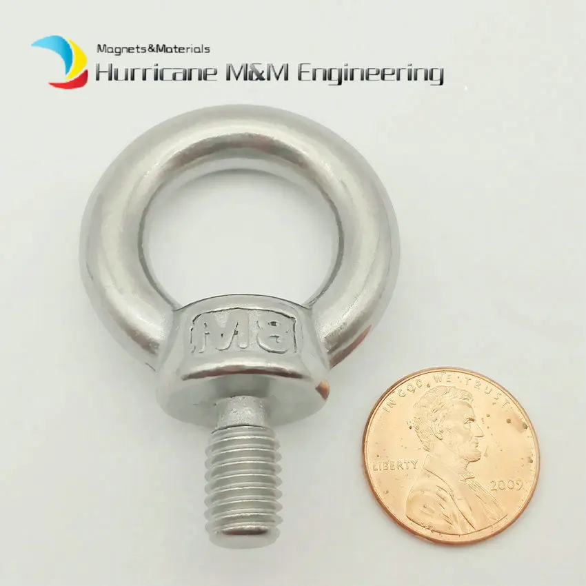 10 шт. M3 M4 M5 M6 M8 M10 M12 M20 M30 подъемный болт крючок 304 нержавеющая сталь подъемные детали резьбовое соединение|lifting