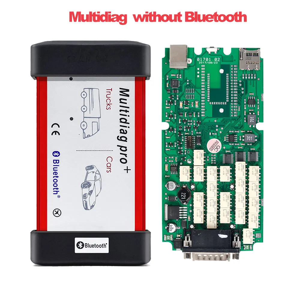 Multidiag Pro+ vci R0 Keygen Одиночная зеленая плата PCB OBDII интерфейс автомобиля/грузовика диагностический инструмент CDP TCS автоматический сканер - Цвет: Multidiag no BT