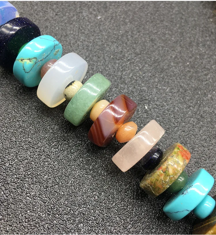 Оптовая продажа 1 шт. бусины из натурального смешанного камня перегородка