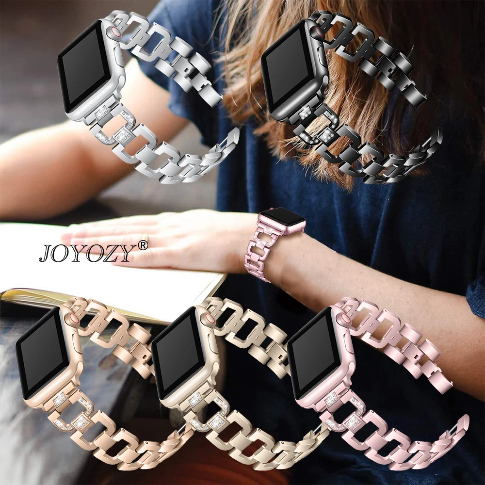 Ремешок для часов Joyozy из нержавеющей стали Apple Watch 38 мм 42 40 44 серия 4 5 3 2 1|Ремешки