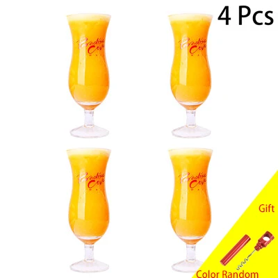 4 Pcs 1/2/4/6 шт прозрачные короткие бокалы для вина Творческий Круглый Хрустальная кружка для воды Коктейльные бокалы бытовой чашка для фруктового сока посуда для напитков - Цвет: 4 Pcs