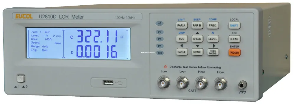 Быстрое прибытие U2810D LCR метр с частотой 10 кГц основная точность: 0.1% LCD подсветкой