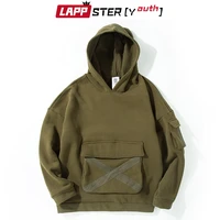 lappster men cross japanese streetwear hoodies 2021 men hip hop autumn sweatshirts harajuku pocket black hooded hoodie plus size