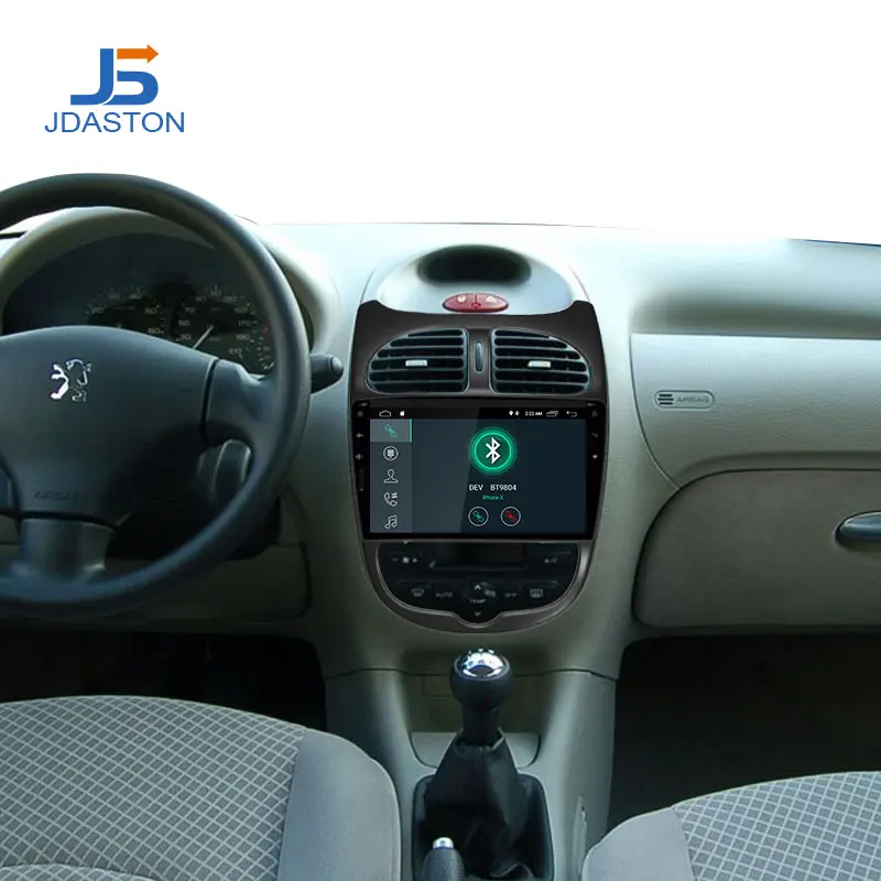 JDASTON Android 10 0 Автомобильный DVD плеер для Peugeot 206 мультимедиа видео WIFI GPS навигация 1 Din